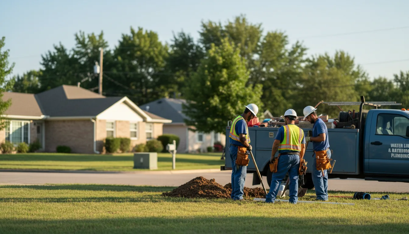 Residential water line and bathroom plumbing service in Morton, PA